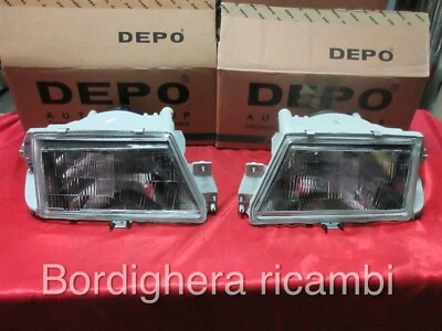 ALFA ROMEO 33 90-94 COPPIA FARI FANALI PROIETTORI HEALIGHT LENS OPTIQUE LIGHT - Imagen 1 de 4