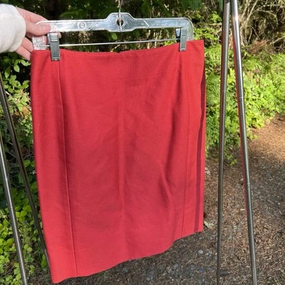 Tuleh красный хлопок вискоза холст юбка-карандаш 8 - Изображение 1 из 4