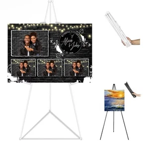 JIUYE 63" Tall Display Easel Stand for Wedding Sign Poster, Foldable 1 Pack - Picture 1 of 3