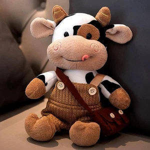 Cow Plush Toy, 12 Inch Soft Stuffed Animal, Children's Toy Doll - Picture 1 of 5