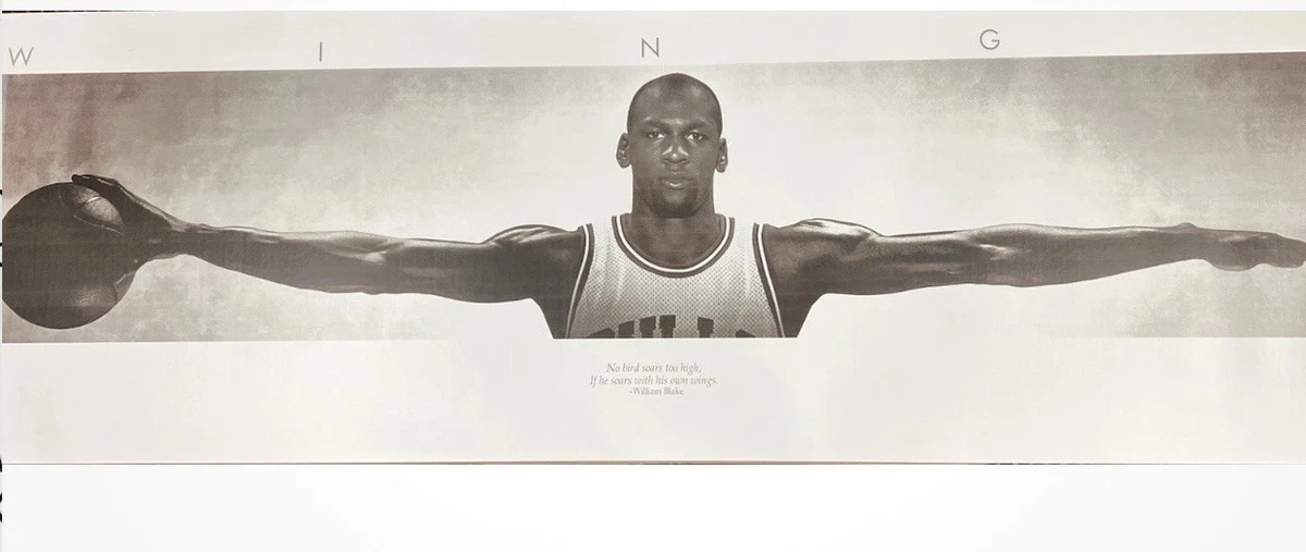 Michael Jordan Wings Poster Indiana Vintage Sports Posters for