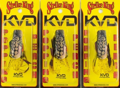 (LOTE DE 3) STRIKE KING PIPSQUEAK POPPING PERCH 1/3 OZ PIPPKVD-704 RTTN BNNA F7231 Foto 1 de 2