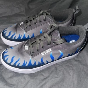 Heelys Pro 20 Prints Kids Wheeled Footwear Skate Shoe Sneakers Gray &blue Size 8 - Picture 1 of 5