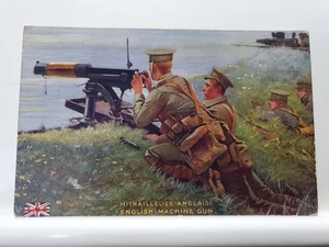 Vintage Postcard, WWI English Machine Gun (10T) - Picture 1 of 2