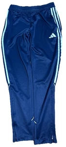 Adidas AEROREADY Training Pants Mens Medium Navy Blue White Stripe Workout - Picture 1 of 11