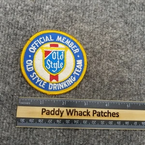 Vintage Old Style Drinking Team Official Member Patch Beer 70s 80s AC2 - Picture 1 of 2