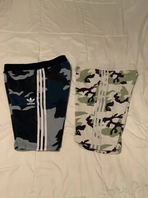Lote de 2 Pantalones Cortos Adidas Niños Jóvenes Grandes 13-14 Polar Camuflados Foto 1 de 4