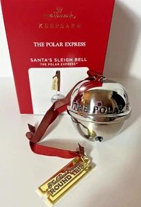 2021 The Polar Express Santa’s Bell Hallmark Keepsake Ornament Metall - Bild 1 von 2