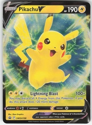 Pikachu V - Promo SWSH: Sword & Shield Promo Cards SWSH198 LP-NM - Image 1 of 2