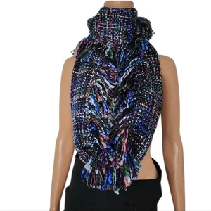 ECO BY RISING TIDE SCARF ARTISAN HAND WOVEN KNIT MULTICOLOR   NWT - Picture 1 of 10