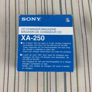 Genuine Sony 10-Disc CD Changer Magazine XA-250 Cartridge 10 Compact Discs NEW - Picture 1 of 7