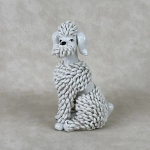 Estatuilla Caniche Espagueti Vintage Perro Cerámica Italia - Imagen 1 de 11
