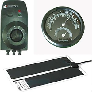 KIT TERMOSTATO ELETTRONICO + PIASTRA RISCALDANTE (Varie Potenze)+ TERMOIGROMETRO - Foto 1 di 1