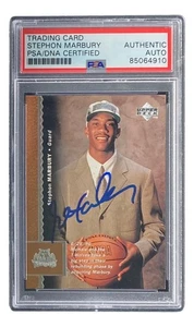 Stephon Marbury Signed 1996 Upper Deck #74 Timberwolves Rookie Card PSA/DNA - Picture 1 of 4