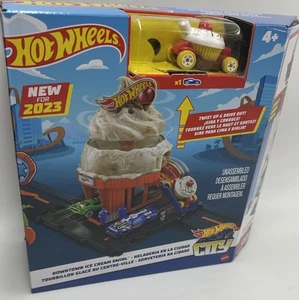 Hot Wheels City Downtown Ice Cream Swirl Juego Bonus 1 Coche Gratis - Imagen 1 de 5