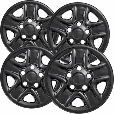 Set of 4 Gloss Black 18" Impostor Wheel Skins for 07-21 Toyota Tundra Rim Covers Foto 1 de 4