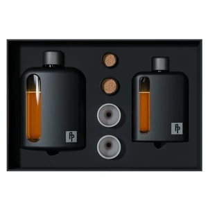 Modern Glass Hip Flask for Men | Cork & Silicone Lid Liners | Firm Grip | Cur... - Picture 1 of 7