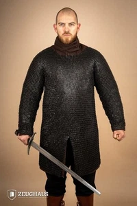 Burgschneider - Chainmail Hauberk Flatring Riveted 9mm Burnished - Picture 1 of 5