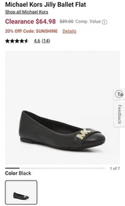 Michael Kors Jilly Ballet Flat New Size 6M 🇻🇳 - Picture 1 of 16