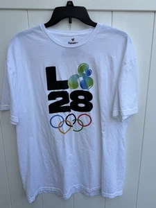 T-shirt LA 2028 Olimpiadi estive fanatici bianca nuova X-Large - Foto 1 di 4