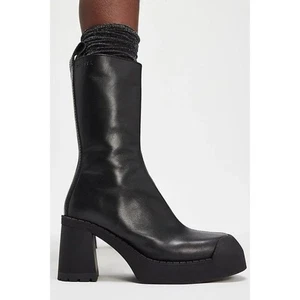 Nuevas Botas Miista E8 Sibylle Plataforma Cuero Negro EE. UU. 6,5 EUR 37 - Imagen 1 de 10