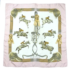 HERMES JUMPING Carre 90 Silk 100% Scarf Multicolor/HE6625 - Picture 1 of 8