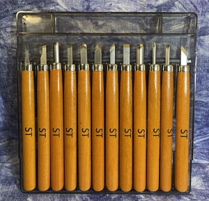 Schaaf Tools Kit per intaglio legno adatto ai principianti 12 pz. Set con punte affilate per rasoio - Foto 1 di 4