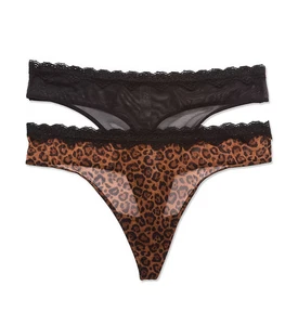 Smart and Sexy SA1376 Tanga-Höschen mit Spitzenbesatz - 2er-Pack - Bild 1 von 3