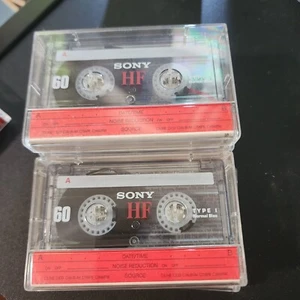 Sony HF 60 Minute Blank Cassette Tapes (High Fidelity) 5 Tape Lot Unused - Picture 1 of 4