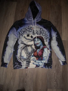 Sudadera con capucha Jack Skellington & Sally Nightmare Before Christmas nueva sin etiquetas - Imagen 1 de 6
