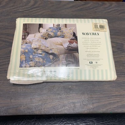 Vintage Fieldcrest Waverly Striate Striped Twin Flat Sheet NOS - Image 1 of 4