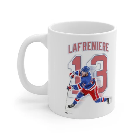 Alexis Lafrenière NYR ART Mug Coffee Tea Gift Fun Team Hockey Souvenir Cover