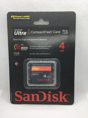 SanDisk 4 GB Ultra 30MB/s CompactFlash Memory Card 15MB/s (SDCFH-004G-A11C) - Image 1 of 2