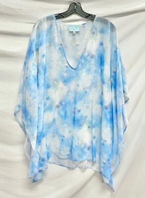 Vestido Top LUJO Lisa Vogel Lentejuelas Caftán Playa Natación S M L XL Nordstrom Foto 1 de 4