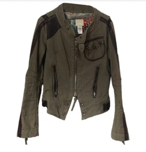 Vintage Diesel Corset Style Cargo Fitted Denim Jacket - Picture 1 of 9