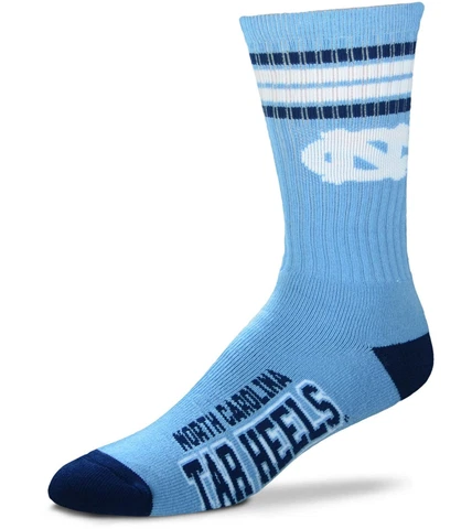North Carolina Tar Heels Crew Socks Large Size 5 to 10 Stripe Cover