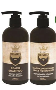By My Beard Shampoo und Conditioner & Feuchtigkeitscreme Set Herren Gesichtsbehaarung 300ml
