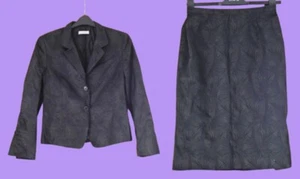 Vintage Designer Skirt Suit Rene Lezard Lightweight Bronze Multi EU 42 UK 14/16 - Picture 1 of 8