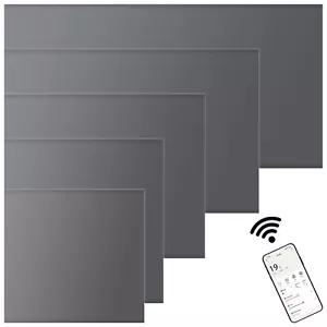 Mylek Slimline WIFI Radiator Panel Heater Electric Charcoal Grey ECO Wall Mount - Picture 1 of 49