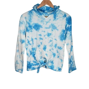 C&C California Kid's Large 10-12 Hoodie Blue Tie Dye NWT Pocket Front Tie Youth - Picture 1 of 7