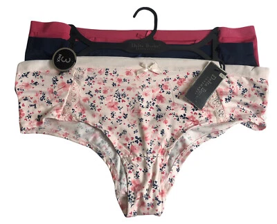 Bragas Hipster Delta Burke para Mujer Poliéster Floral 3 Pares Talla 2X Defecto Foto 1 de 4