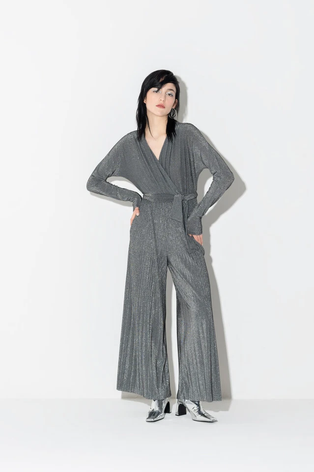 TUTA € 215,00 - 30% TUTA IN LUREX B.YU DONNA BY05236 ARGENTO - Immagine 1 di 4