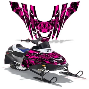 Kit de calcomanía de gráficos completos de moto de nieve para Polaris XC 120 2000-2020 NIGHTWOLF ROSA - Imagen 1 de 1