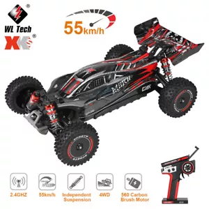 WLtoys 124010 RC Racing Car 55KM/H 2.4G Drift 1/12 4WD Off-Road RTR Buggy Truck - Picture 1 of 29