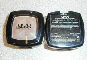 LOT OF 2 NYX SINGLE SHADOW EYESHADOW ES80A TRUE TAUPE 0.084oz EACH - Picture 1 of 1
