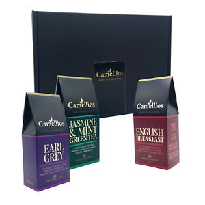 Tea Selection Gift Box, 3 Premium Specialty Teas, Eco Friendly Gift, Camellios