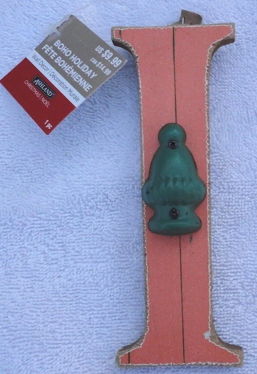 Christmas Boho Holiday Wall Decor by Ashland Orange & Bronze Letter L