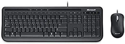 Microsoft Wired Desktop 600 Keyboard and Mouse Set, UK Layout - Black ‎APB-00006 - Image 1 of 4