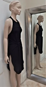 PFEIFFER Crepe Black Dress with an extra Jersey Dress as Lining Asymmetrical XS - Picture 1 of 9