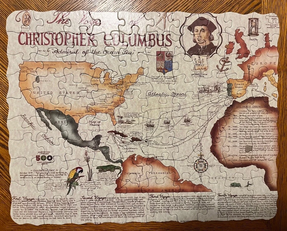 100-piece PUZZLE--THE VOYAGES of CHRISTOPHER COLUMBUS - Image 1 of 4
